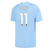 Stroje piłkarskie Manchester City Jeremy Doku #11 Koszulka Podstawowej 2023-24 Krótki Rękaw